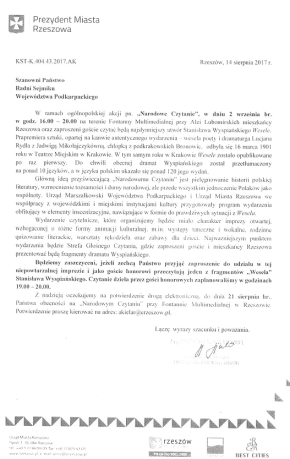 Narodowe Czytanie Rzeszów