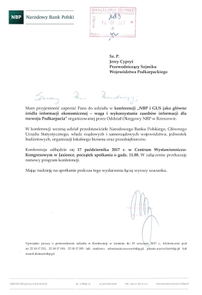 Zaproszenie nbp
